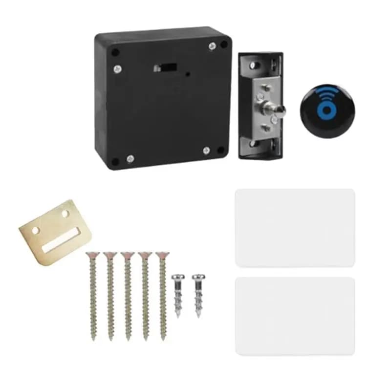 Serratura Elettronica A55T per Armadietto con Sensore NFC, Blocco Intelligente per Cassetti RFID 13.56Mhz, Senza Foratura