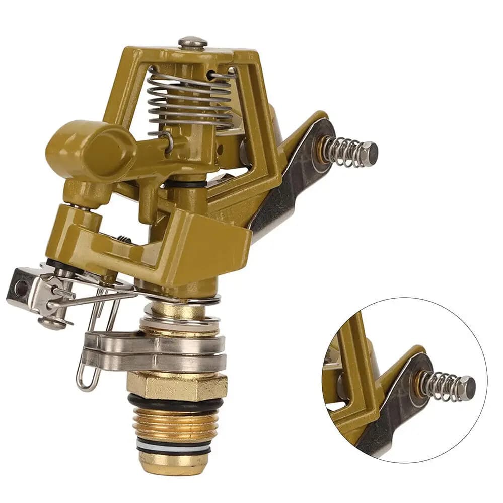 Irrigatori da giardino Ruota regolabile a 360 gradi Irrigazione del prato Irrigazione a spillo in metallo Connettore per tubo flessibile da 1/2 "a sgancio rapido