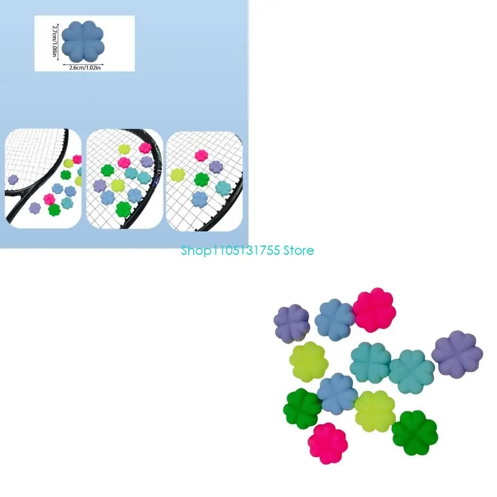 K0EF Tennis String Dampener 12pack Tennis Dampener Racket Shocked Absorber for Practice Time, Rally Play, and Everyday