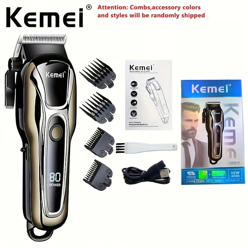 Kemei KM-PG1990A Rechargeable USB Electric Haircut Professional Wireless Men's Haircut