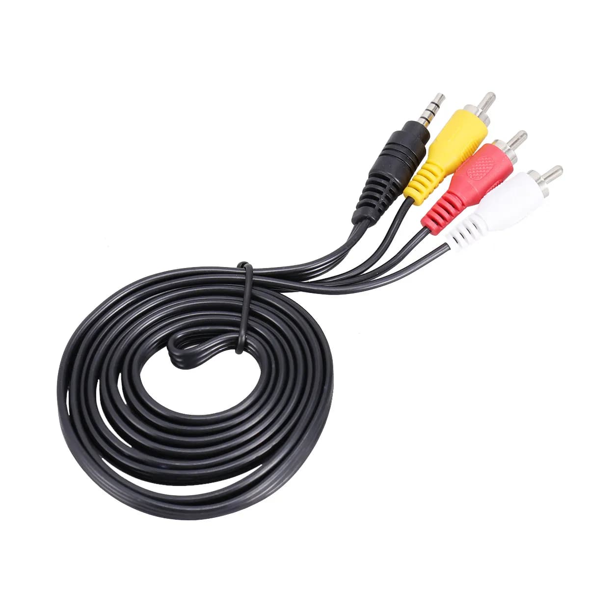 Cavo Adattatore Stereo a 3 AV per Videocamere, Confezione da 2, per Uscita Audio Video su TV, VCR, Proiettore