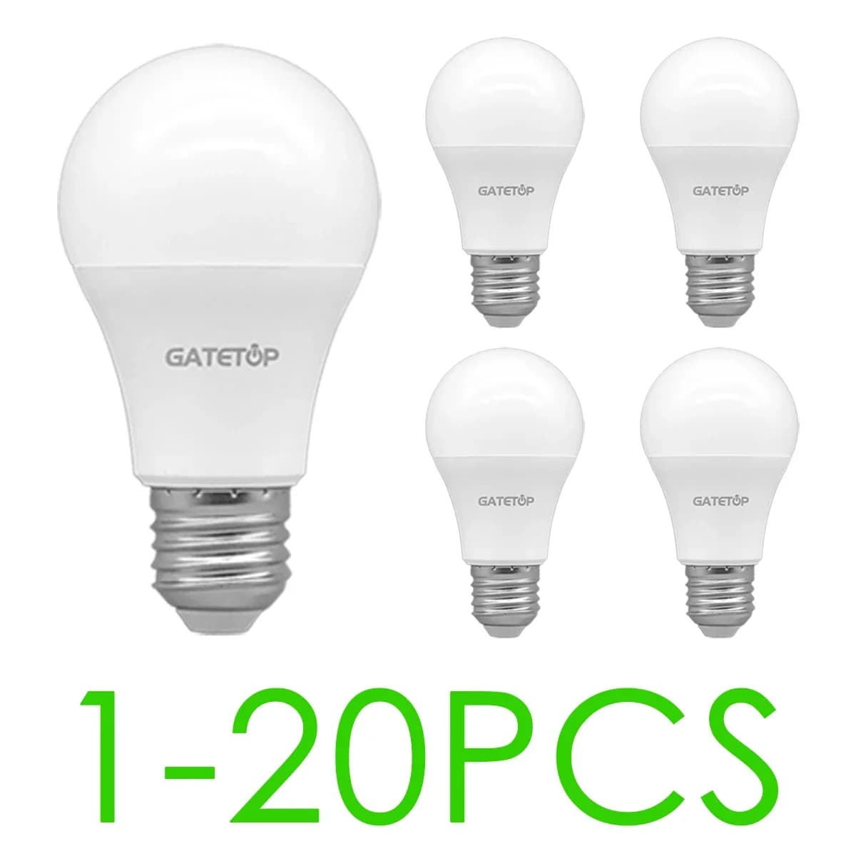 1-20 Pezzi Lampadine E27 da 18W 20W 24W 8W 9W 10W 12W 15W AC220V 110V, Illuminazione Diurna A60 A80 per Casa, Ingresso e Arredamento Stanza
