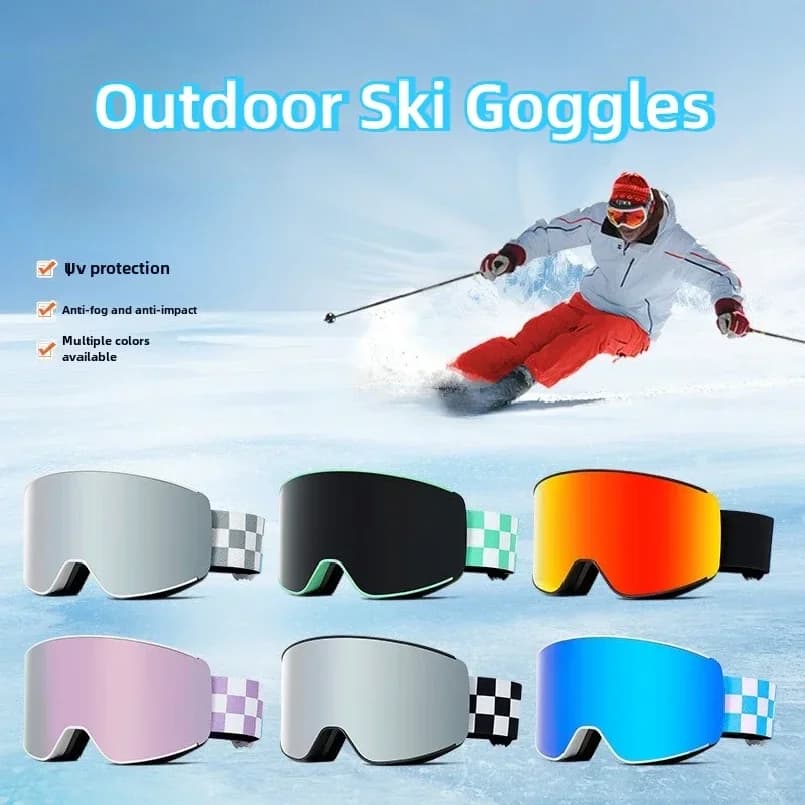 2026 New Ski Goggles Spherical Skiing Eyewear Double Anti-fog UV Protection Outdoor Ski Glasses for Men Women Winter Sports Gift
