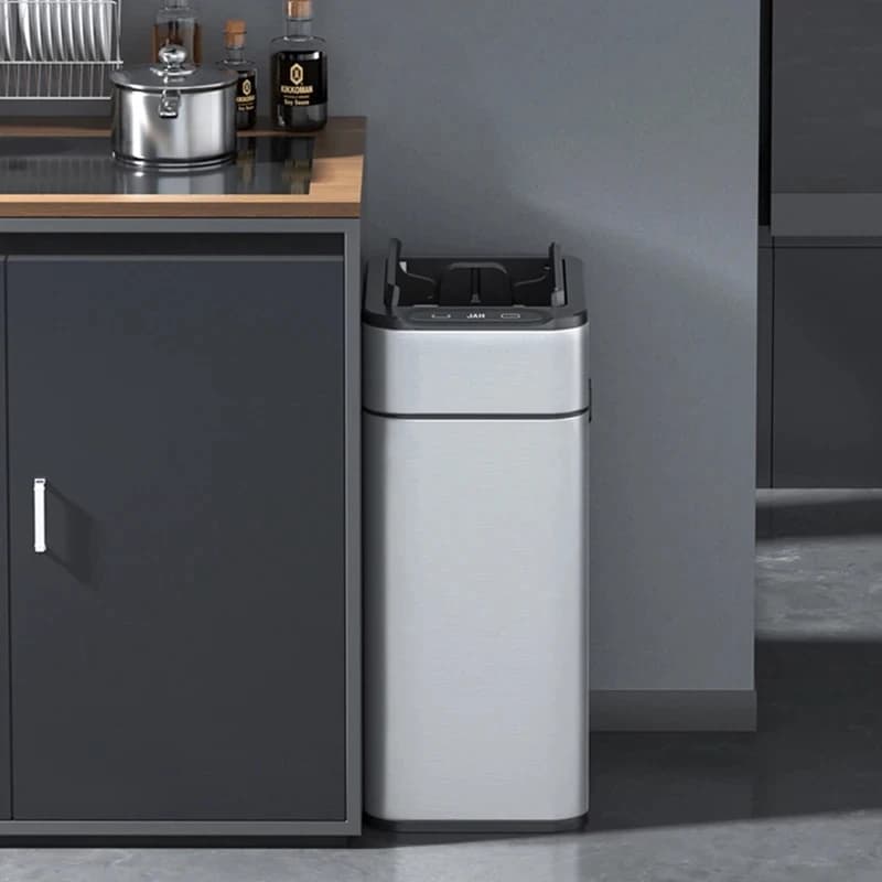 Bidone della spazzatura intelligente Cucina Sensore intelligente automatico Secchio della spazzatura Bidone della spazzatura Cestino per rifiuti alimentari 15/20/30/40/50/60L