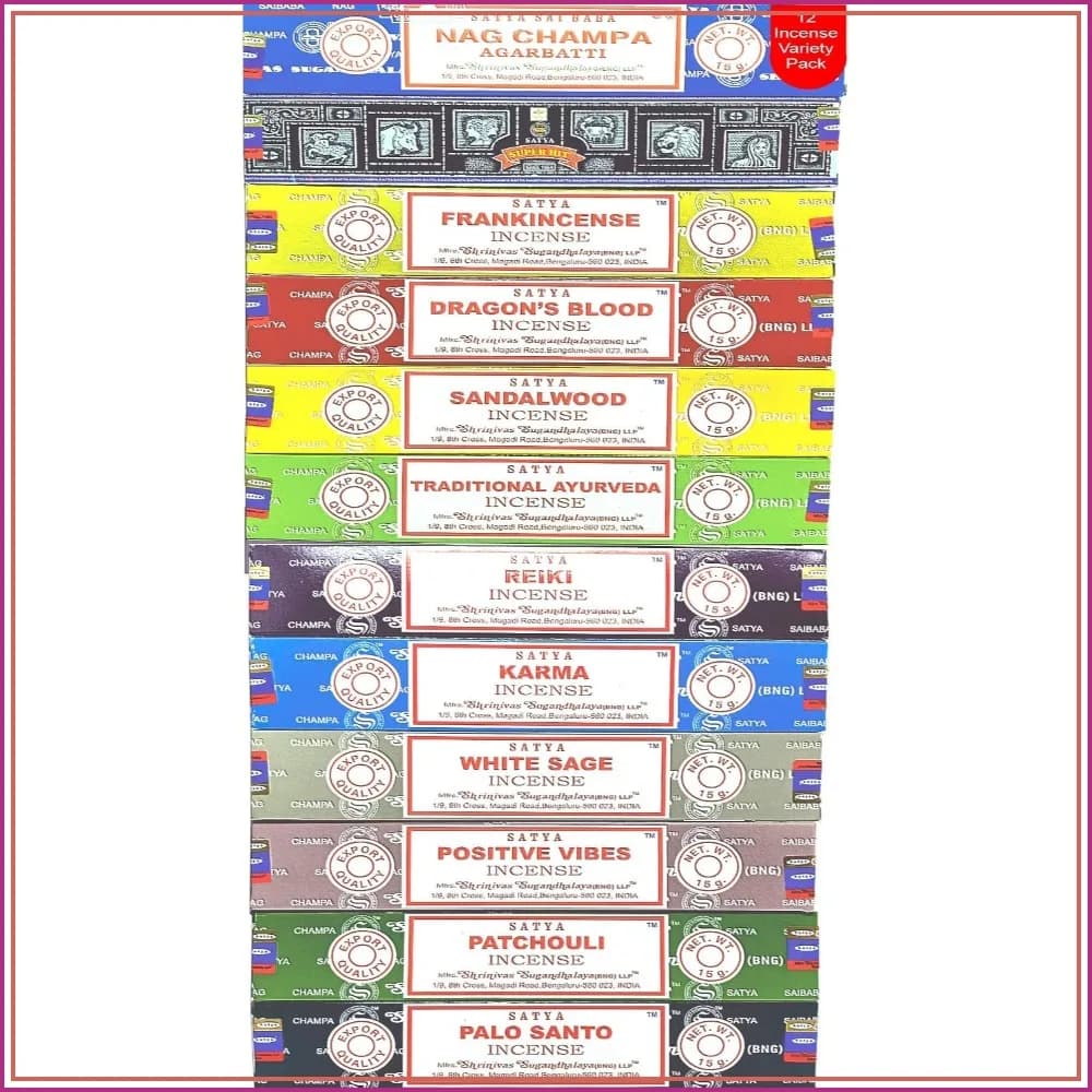 12-Pack Nag Champa Incense Sticks, 140+ Sticks Variety Set for Meditation & Yoga