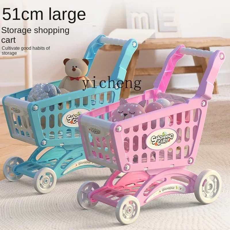 XL Carrello da supermercato per bambini Giocattolo Passeggino Grande simulazione Ragazze che giocano a casa