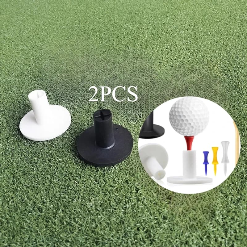 Chiodi da golf 2 pezzi, chiodi in legno, maniche in gomma per tendine di manzo, supporti per palline a T, accessori per la pratica del servizio di golf, forniture