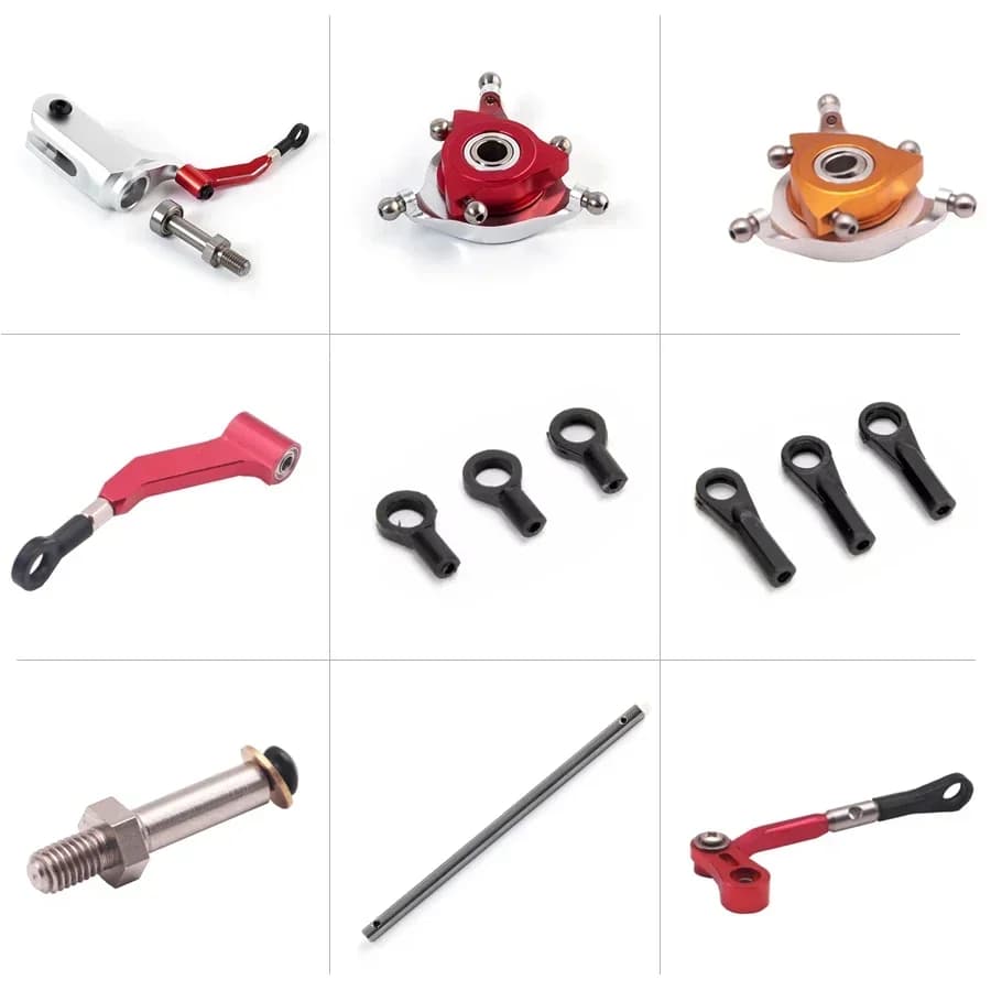 JCZK Supporto per rotore principale in metallo a 3/4 lame per Sky Knight Set albero principale Albero di piume CCPM Piatto oscillante in metallo Elicottero 300C