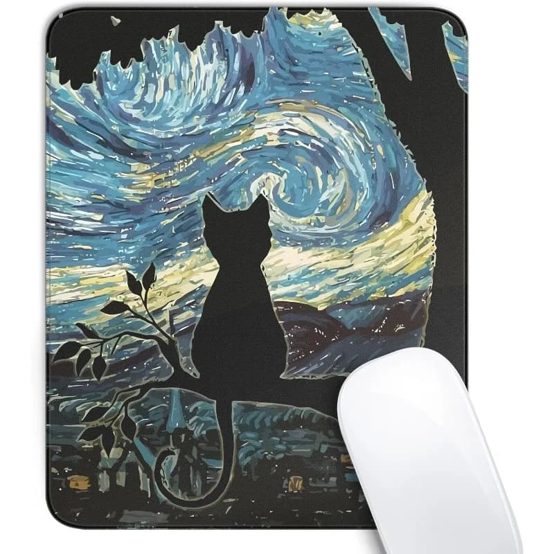 Tappetino da scrivania quadrato, tappetino per mouse con gatto carino, accessori da gaming, tappetino per tastiera, tappetino per mouse Kawaii, tappetino estetico per computer