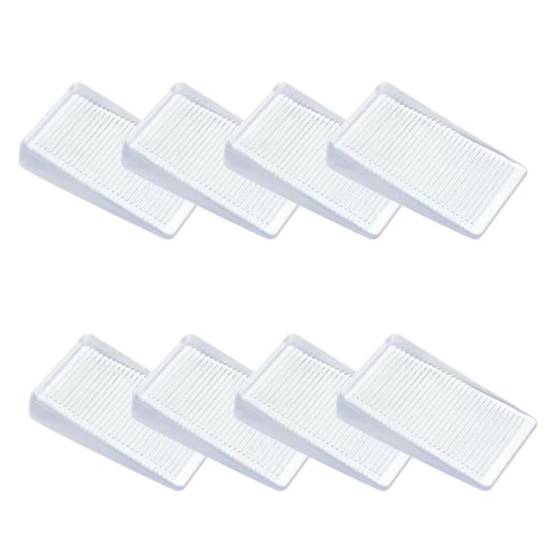 8Pcs Transparents Door Stops Nonslip Wedges Door Stoppers Home Office Door Rear Retainer Bathroom Door Stoppers Hardware B03E