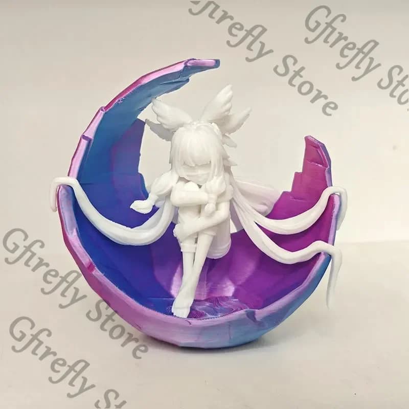 Genshin Impact Columbina Damselette Cosplay Modello Bianco Ornamenti Fai-da-te Stampa 3D Decorazione Statuetta Garage Kit Carino