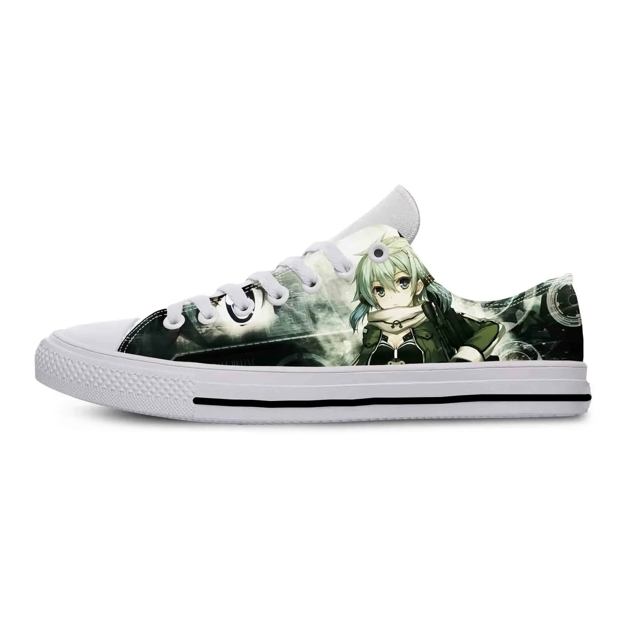 Scarpe Casual Anime Cartoon Manga Sinon Asada Sword Art Online, Sneakers Traspiranti Leggere per Uomo e Donna