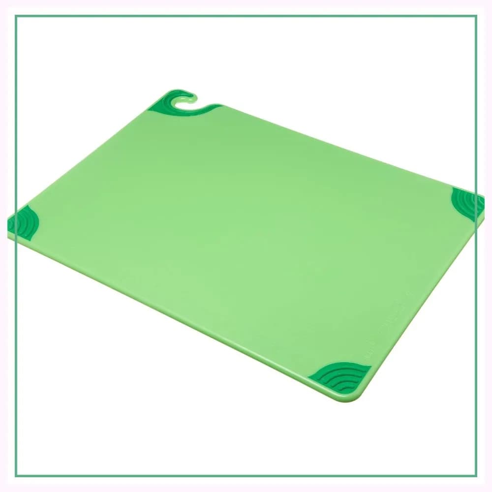 Tagliere in plastica con gancio di sicurezza, 18" x 24" x 0,5", Verde