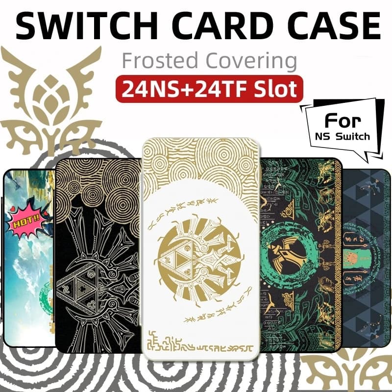 Custodia per carte da gioco per cartuccia di gioco NS Switch OLED Lite Buona scatola protettiva di immagazzinaggio 24 slot per schede per stile Tears Of The Kingdom