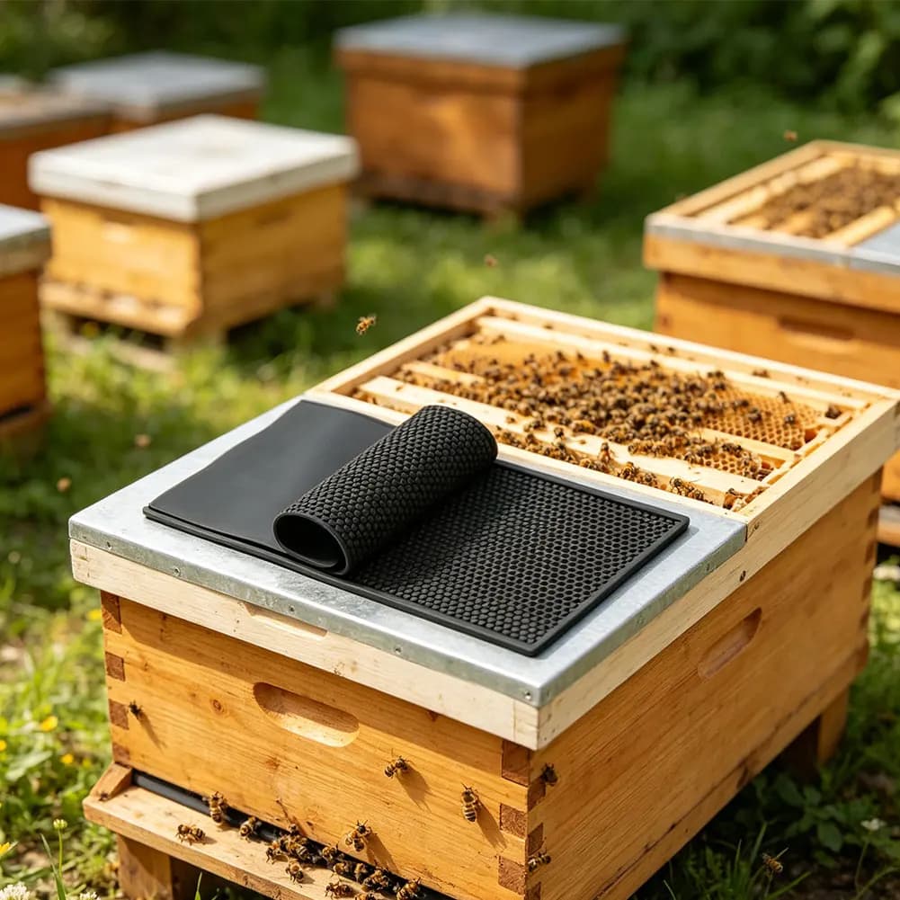 Fondazione in silicone per stampi a nido d'ape 44x28cm per fai da te, per la creazione di nidi d'ape, strumenti per apicoltura, accessori per giardino e fauna selvatica