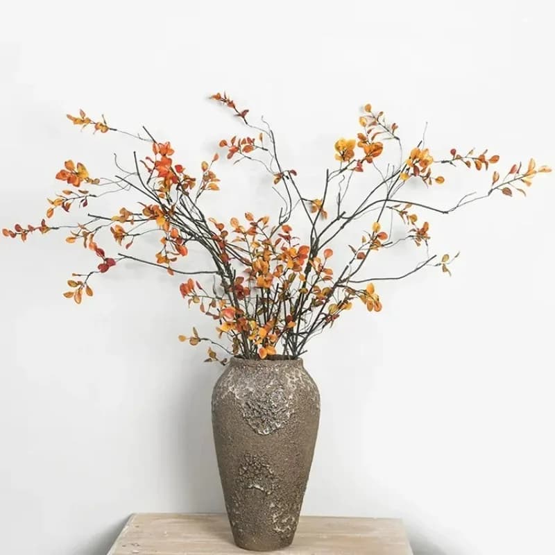 110 cm artificial plant autumn leaf marriage house hotel arrangement dead branches spikes for photo in rattan