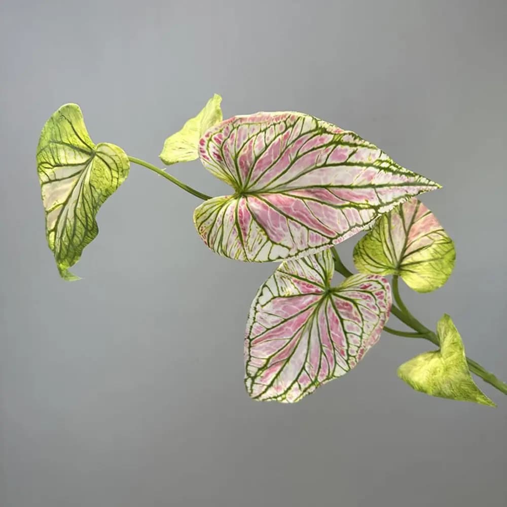 Tropical Artificial Plant, 3D Printed Anthurium Sheet, Plastic Simulated Taro Plant, Realistic Palm Plant, Fin Plant