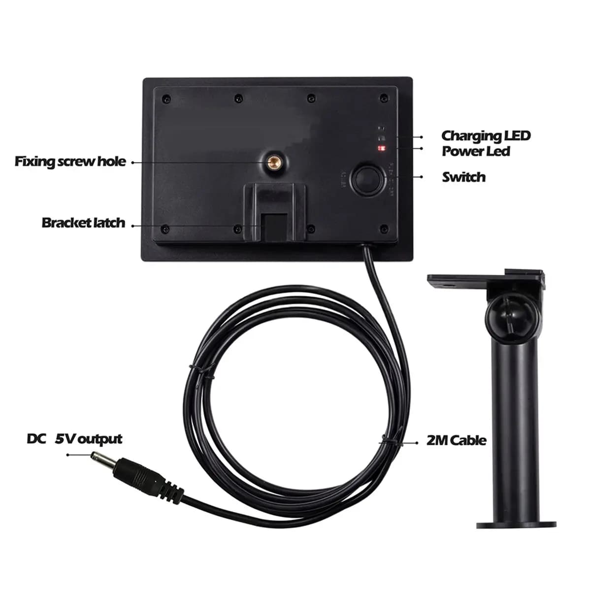 4 W Solar Panel Waterproof USB Type C Solar Panel with Safety Camera Remote Control