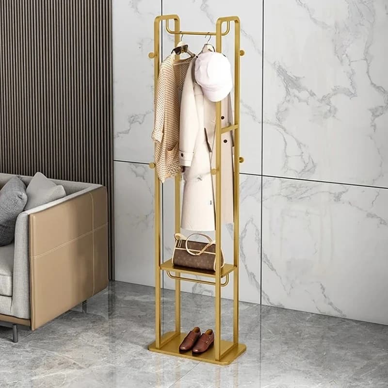 Modern Iron Art Floor Coat Racks Nordic Minimalist Living Room Furniture Home Bedroom Hanger Light Luxury Creative Clothes Rack
