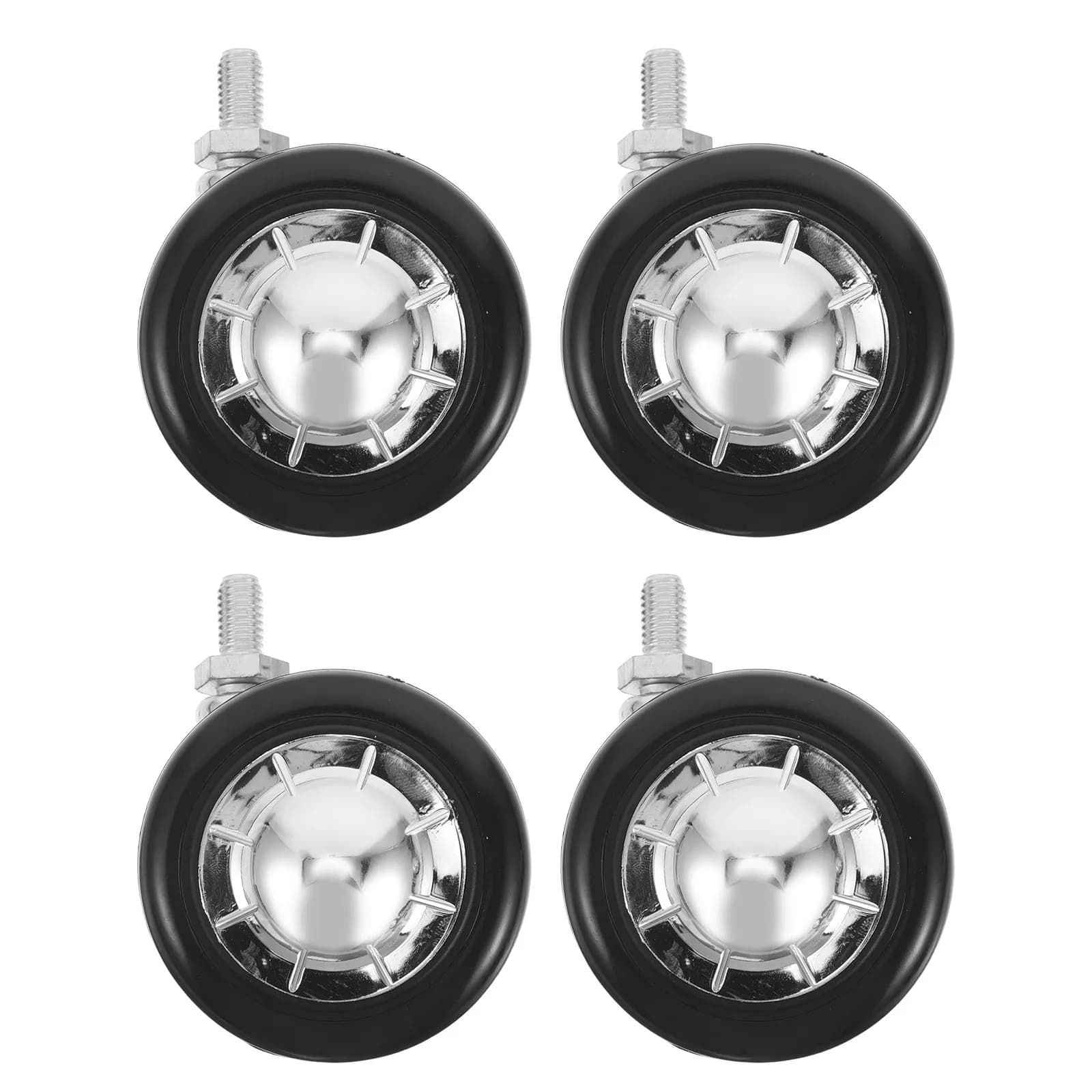 4 Pcs Bevel Wheel Set Office Chair Caster Wheels Gaming Casters For Furniture Carpet Nylon Plastic Swivel Stem Desk Leg Rollers