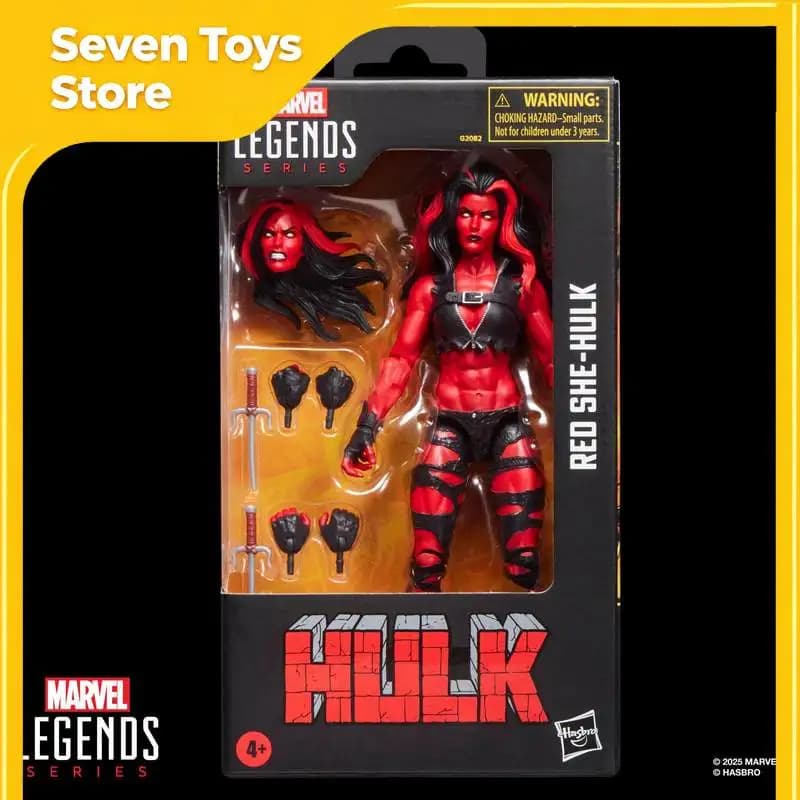 Action Figure Marvel Legends Series Red She-Hulk da 6 Pollici, Modellino da Collezione Hulk, Decorazione per la Stanza, Articolazioni Mobili, Regalo di Compleanno
