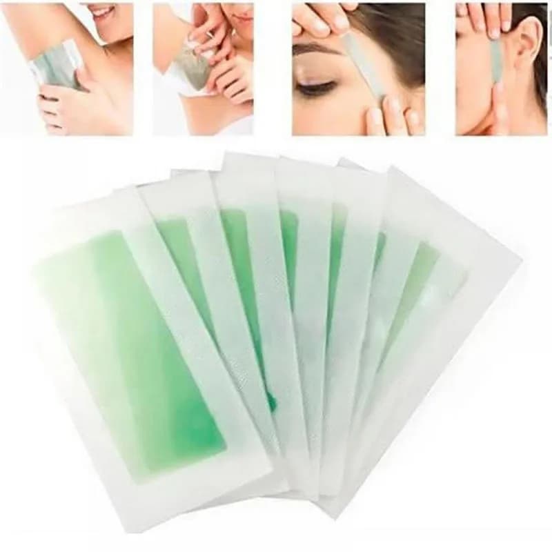 5pcs Hair Removal Tool Wax Strips Waxing Wipe Sticker for Face Leg Lip Eyebrow Leg Arm Body Hair Removal Two Side Mini Size