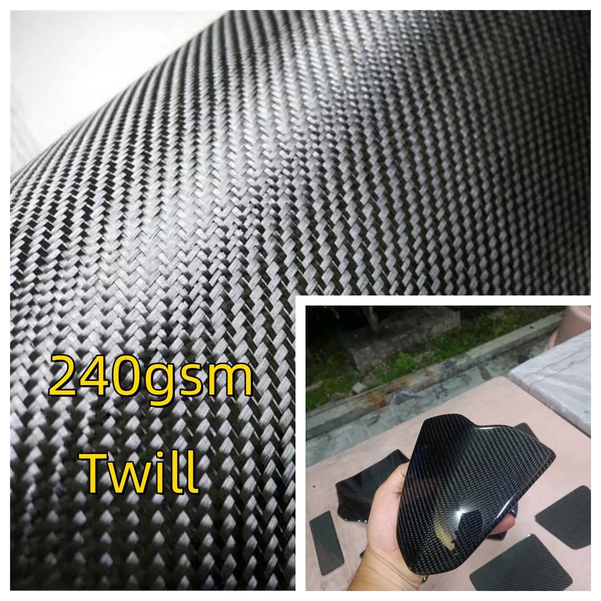 [Grade A+]3K 240gsm Real Carbon Fiber Cloth Carbon Fabric 2x2 twill 40"/100cm width,Used for bicycle,car，motorcycle,fishing rods