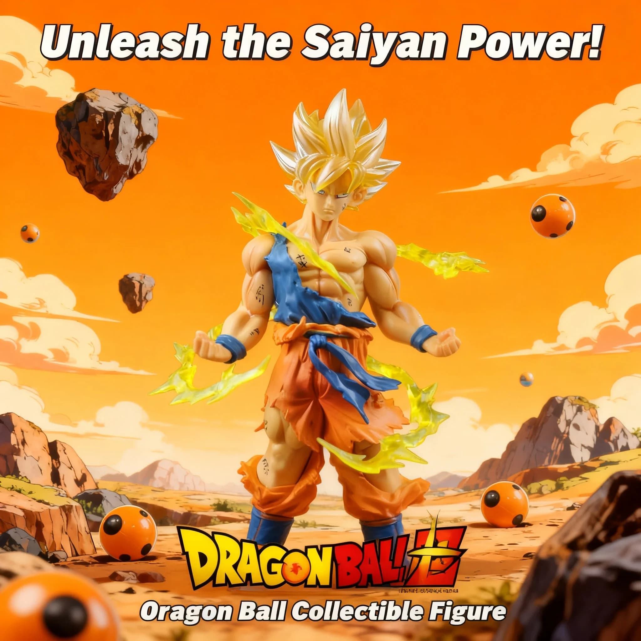 Dragon Ball Battle Soul Goku Super Saiyan Action Figure Decorazione per Auto Ornamento per Desktop PC Statua Modello Anime da Collezione