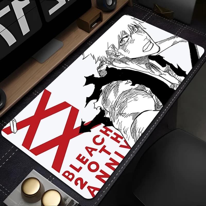 Rubber mouse pad for players, specifically designed for gaming, B-bleach design, mouse mat, desk keyboard mat, office computer mat, laptop mat