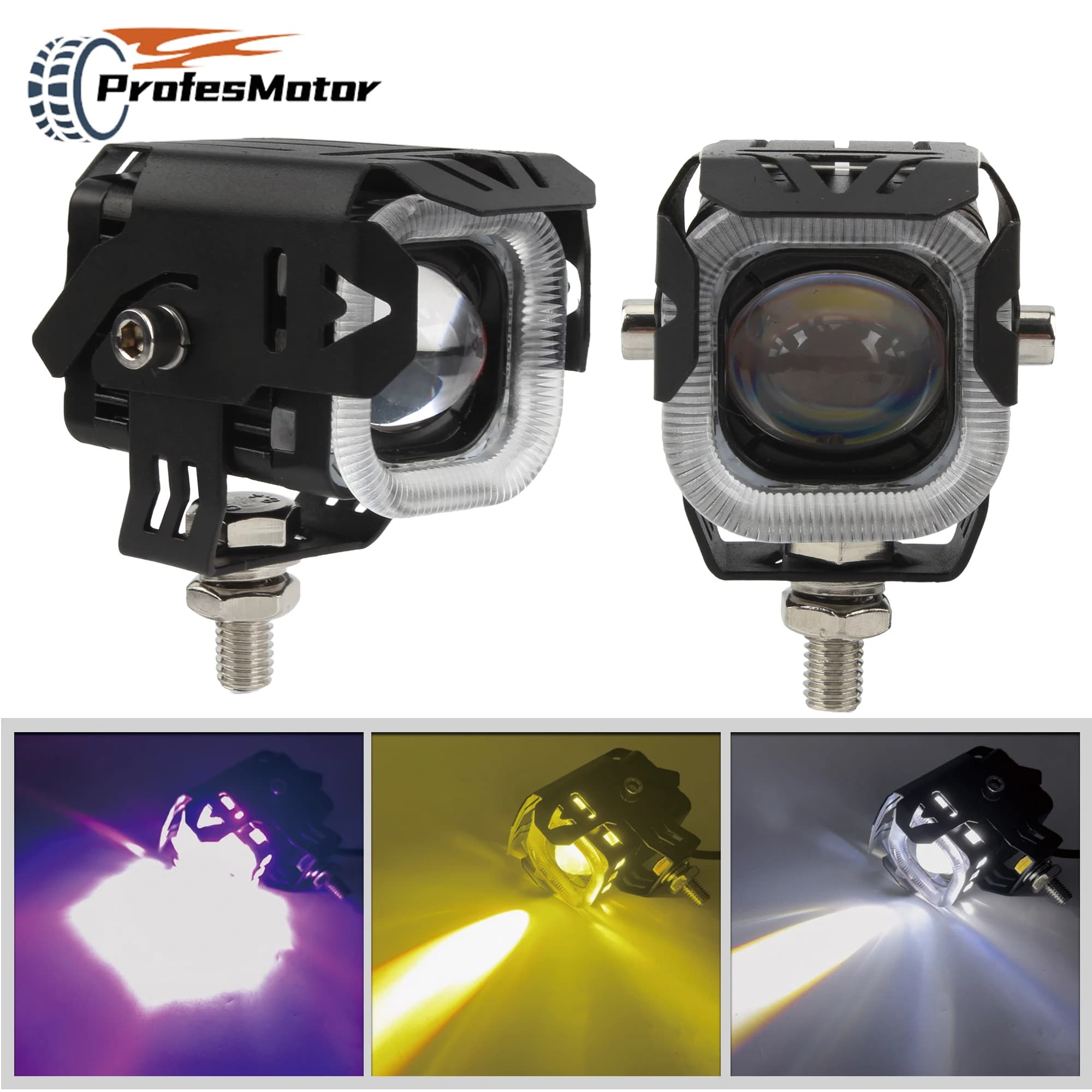 ATV UTV Moto Faretto a LED Faro Luci di marcia Hi/Basso fascio di guida Spot Fendinebbia Motocross Dirt Bike Parti modificate