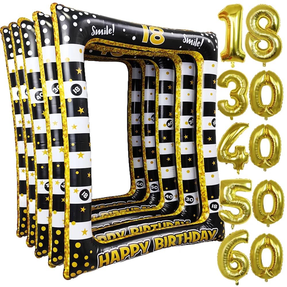 18th 30th 40th 50th 60th Birthday Party Photography puntelli cornice per foto gonfiabile palloncino Graduation retailing Photo Decor Supplies