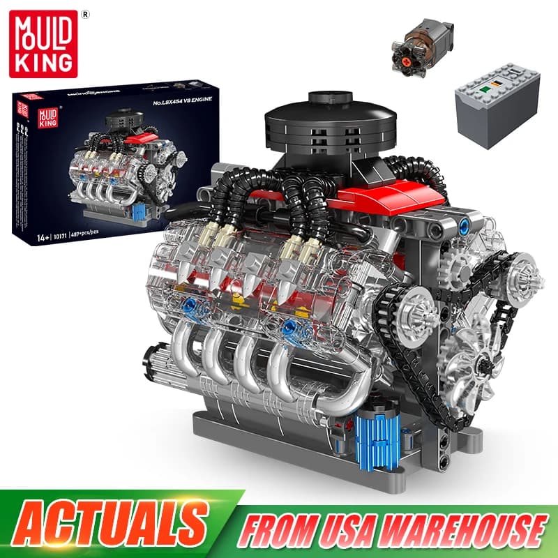 Mold King 10171 Il LSX454 V8 Motore Building Block Montaggio Tecnico Auto Set di Mattoni Nuovo Modello di Motore Giocattoli Per Bambini Regalo Di Natale