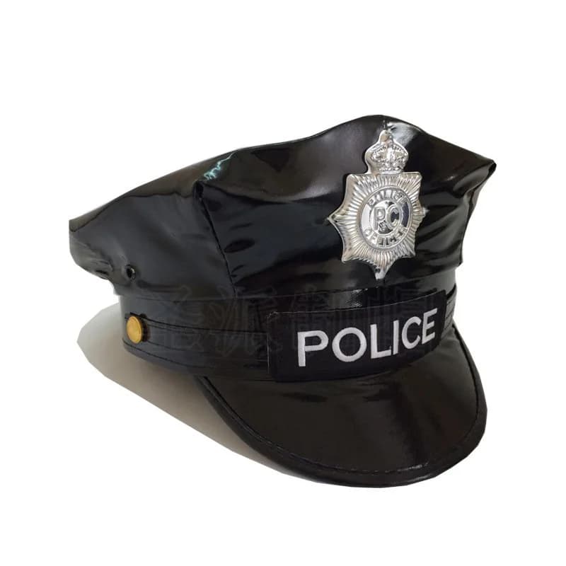 Cappello militare Esercito Berretto della polizia con visiera Ragazza Uniforme Seducente Interessante Festa in pelle Americano Ottagonale 8M189