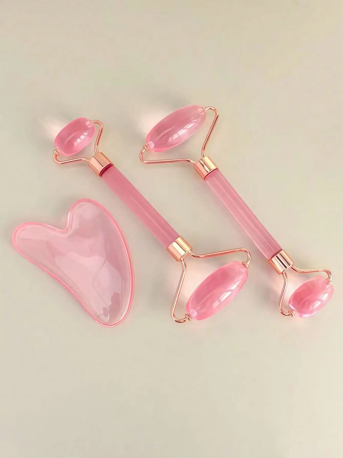 Set di rulli per massaggio in resina da 1/2 pezzi, rullo per massaggio a doppia testa + tavola Gua Sha, massaggio occhi e viso, rilassamento muscolare, bastoncino per massaggio a doppia testa, tavola per bellezza, strumento per massaggio facciale, confezione in busta.