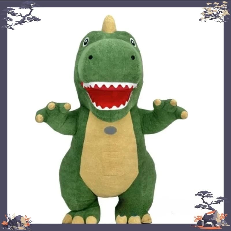 Giant Inflatable Green Dinosaur Mascot Costume Funny Dinosaur Blow Up Outfits Halloween Christmas Carnival Party Dress