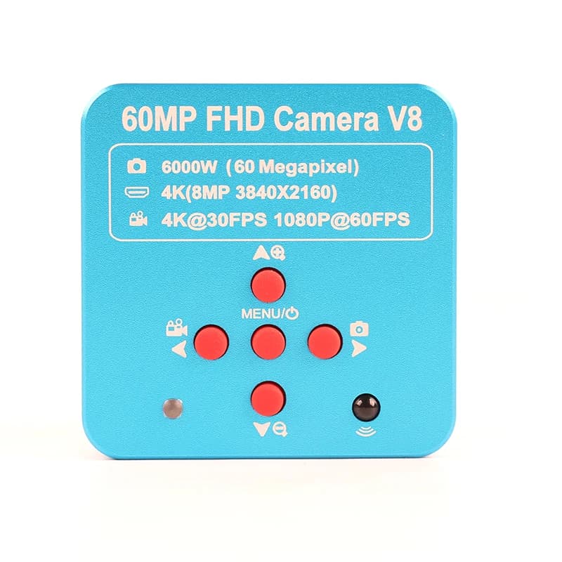 Video Microscope HDMI USB 60MP 4K FHD 1080P 60FPS with C-Mount 100X 130X 180X 500X lens for repairs and welding