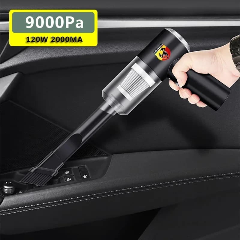 Aspirapolvere per auto senza fili 9000Pa Aspirapolvere portatile senza fili per casa e auto a doppio uso per Abarth 500 Stilo Ducato Palio Bravo Doblo