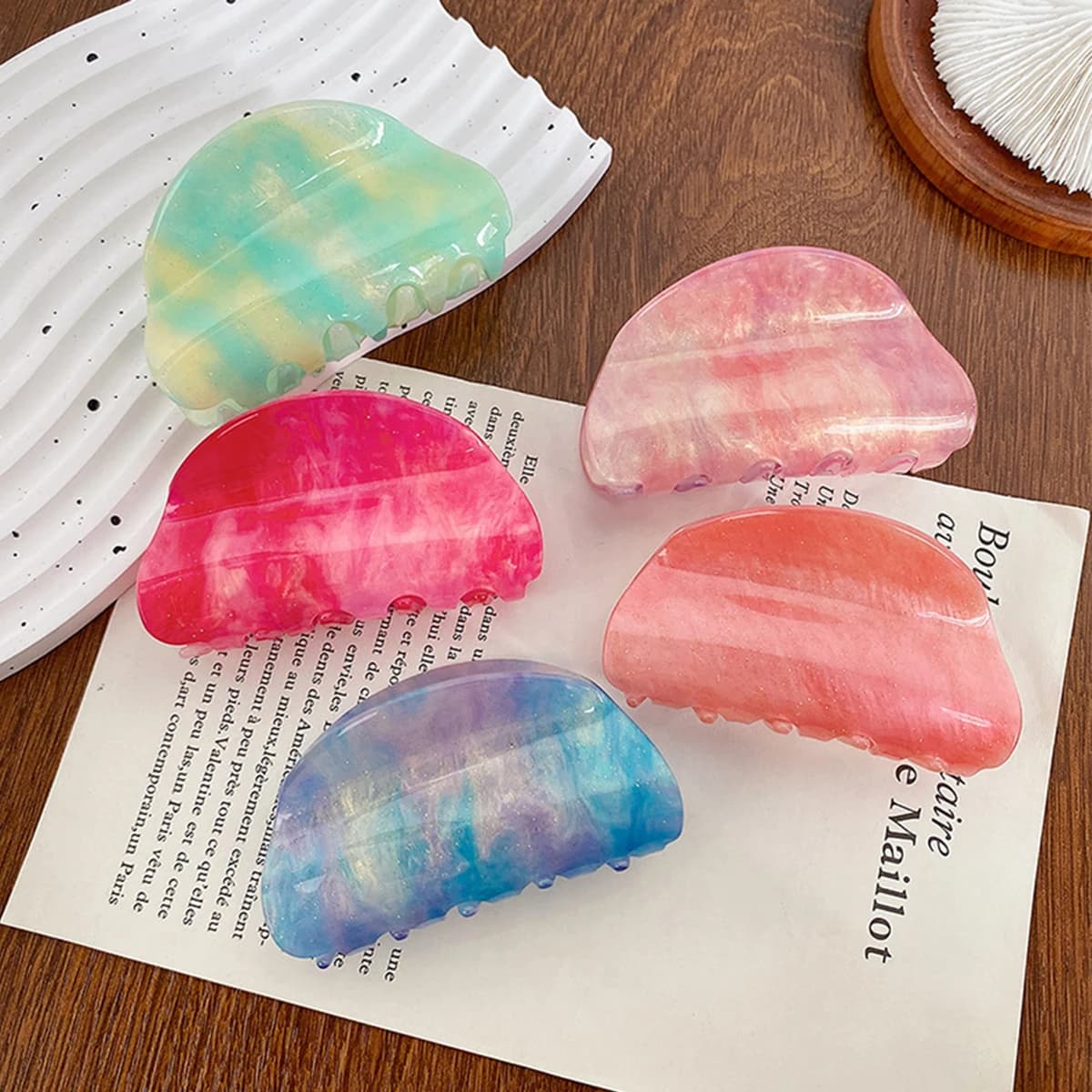 Nuove donne coreane ragazze acrilico capelli artigli clip copricapo Streamer tornante primavera granchio Barrette moda ornamento accessori per capelli