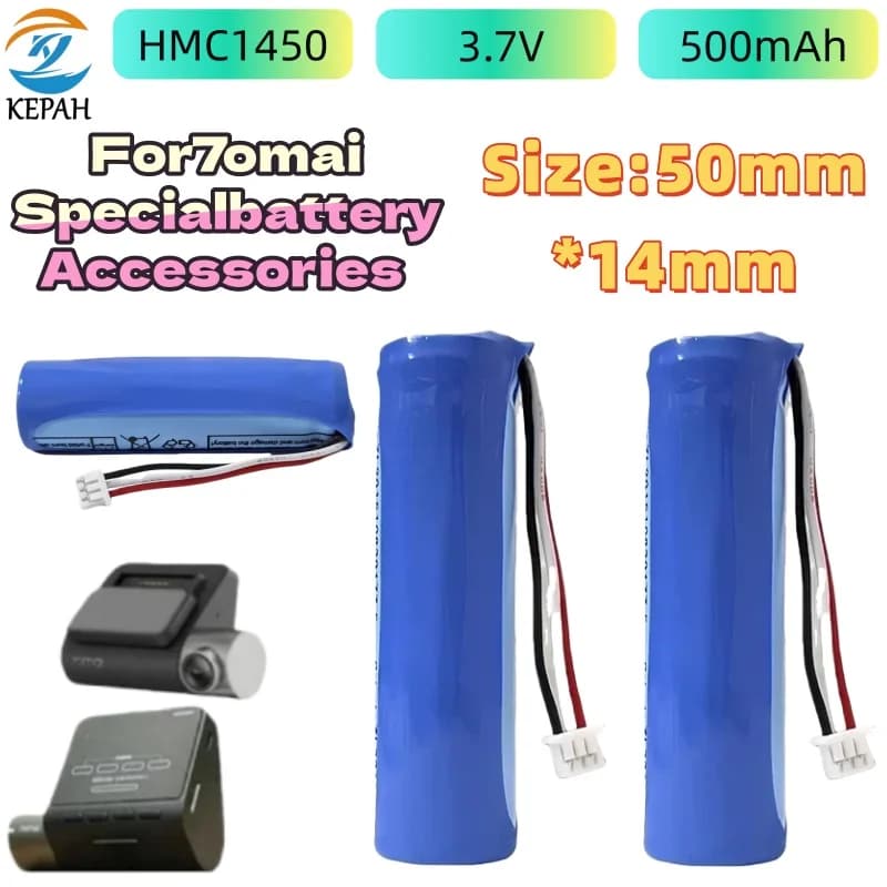 Nuova Batteria al Litio Hmc1450 3.7V 500mAh Sostitutiva per Dash Cam 70mai Pro, Registratore Video per Auto, Accessori DVR