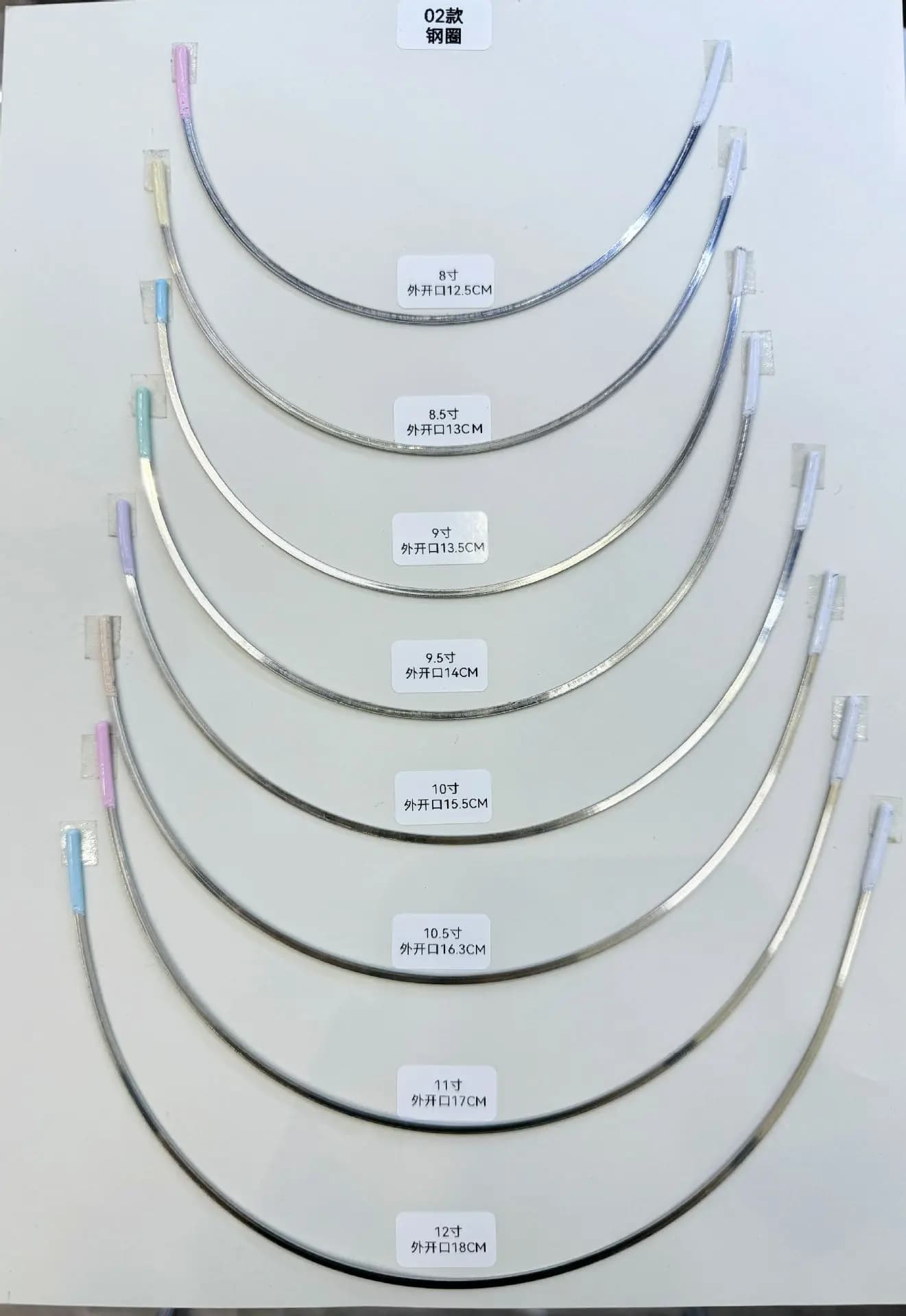 10pcs 5pair Chest Shaping Support Frame,Sewing Bra Supplies Stainless Steel Bra Wire 204, Non-Rust Underwire for Bras