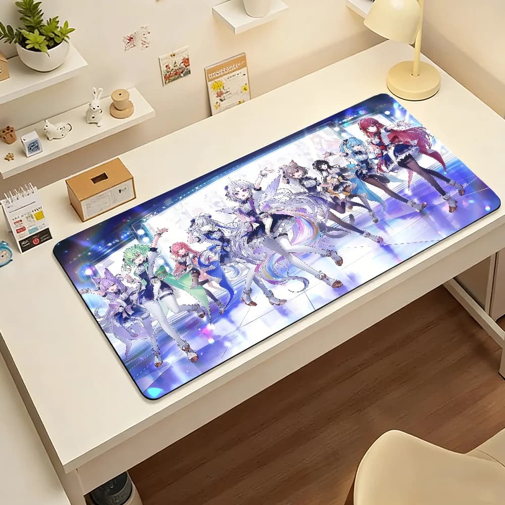 Hololive PC Gaming Accessories Kawaii Cute Girl Large Mouse Pad Anime Computer Laptop Mouse Mats Non-slip Keyboard Desk Pad