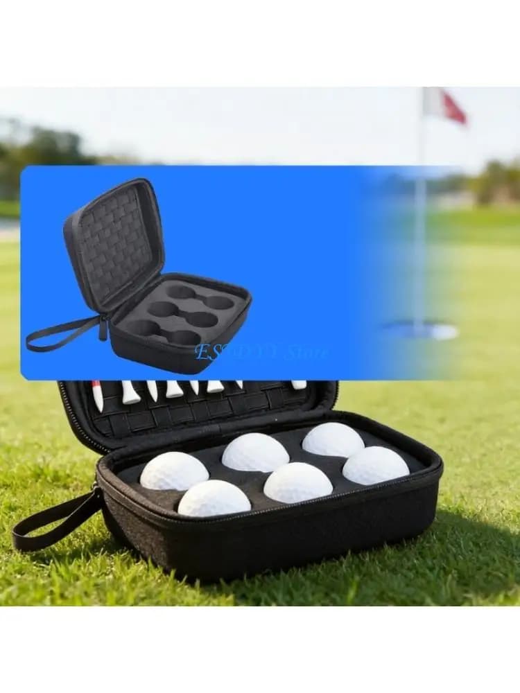 G6DE Golf Practice Ball Storage Bag with Firm Shell Design, Compact Golf Accessory Carry Case for Course Days and Cleaner Bag