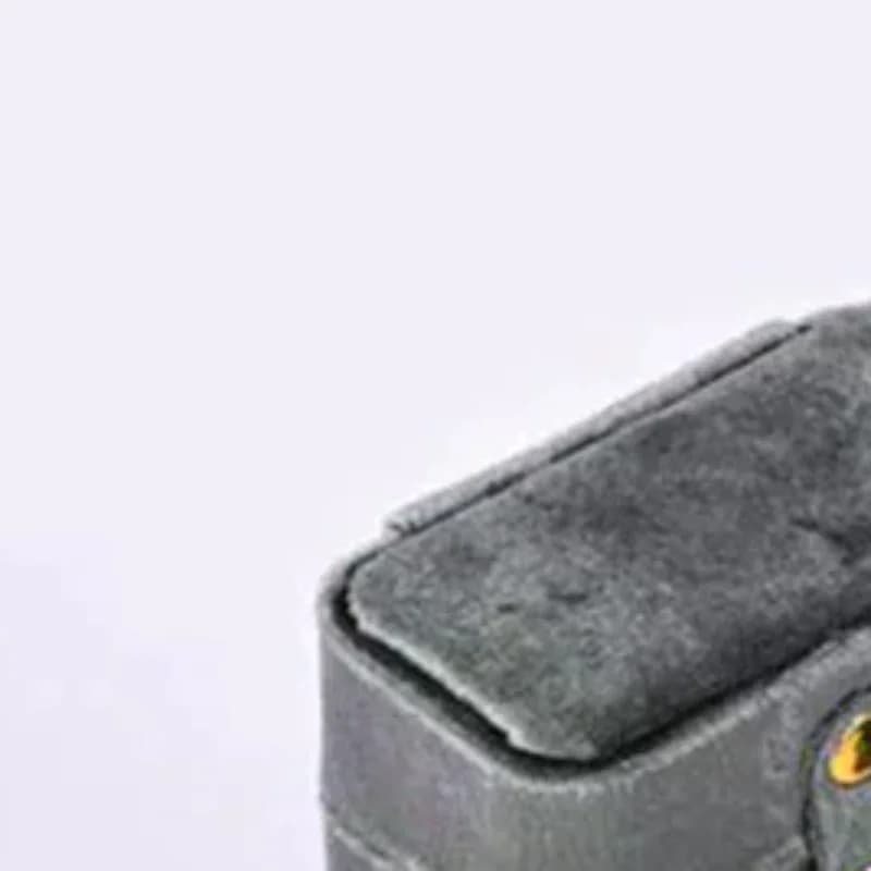 Mini Scatola Portagioie a Coperchio Ribaltabile, Portatile, per Anelli e Orecchini a Perno, Scatola Ovale in Velluto per Anelli, Scatole e Confezioni per Gioielli