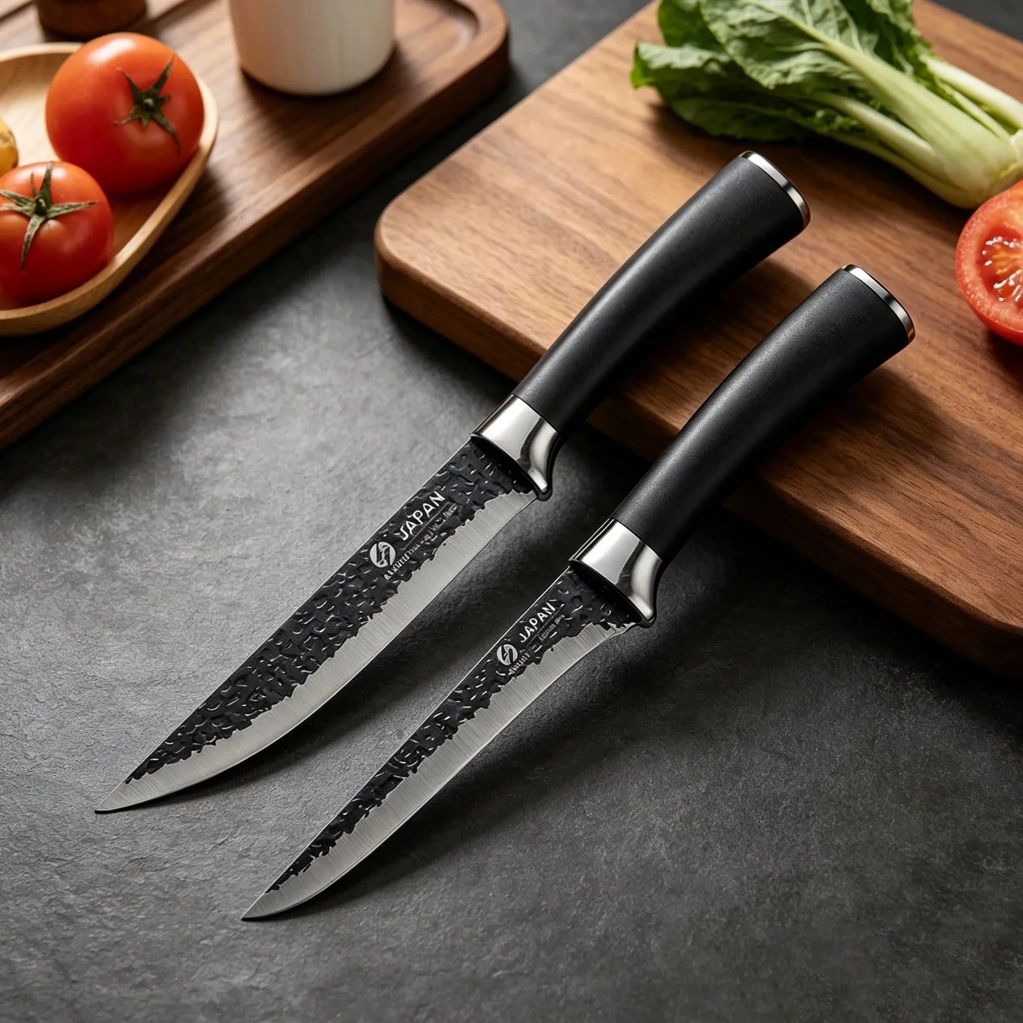 Set di coltelli da cucina da 1/2 pezzi, coltelli da cucina giapponesi in acciaio inossidabile con manici antiscivolo, affilati per tagliare la carne e rimuovere le ossa