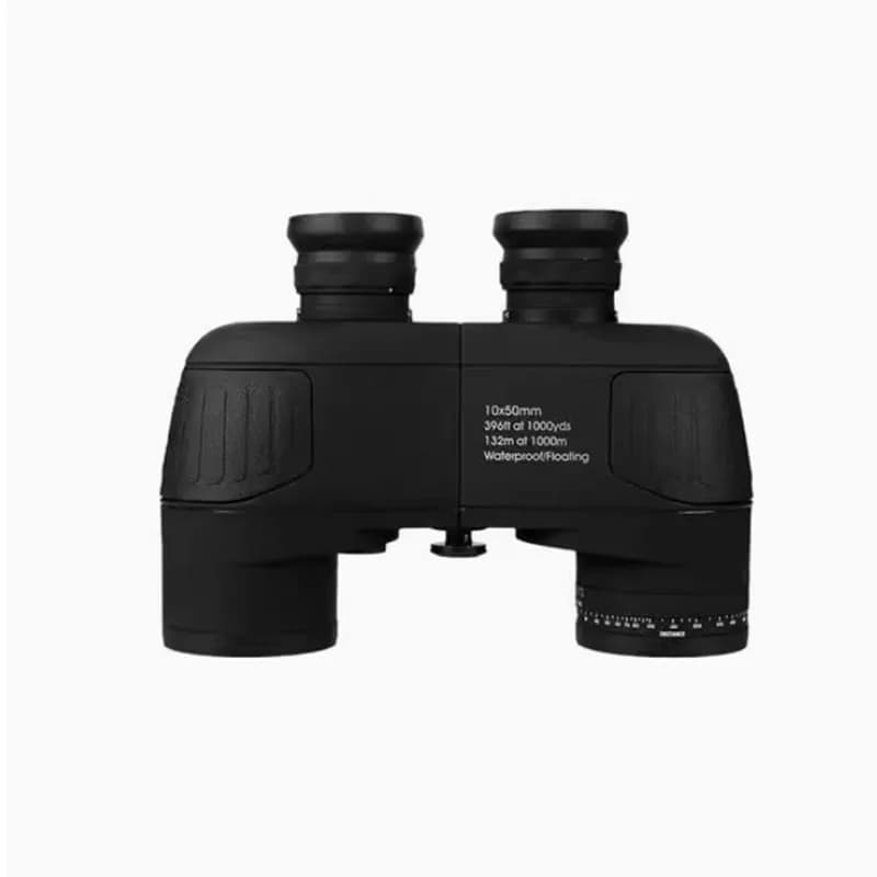 Binocolo bussola 10X50 Obiettivo FMC Telescopio grandangolare HD Binocolo marino galleggiante impermeabile per birdwatching Caccia Canottaggio