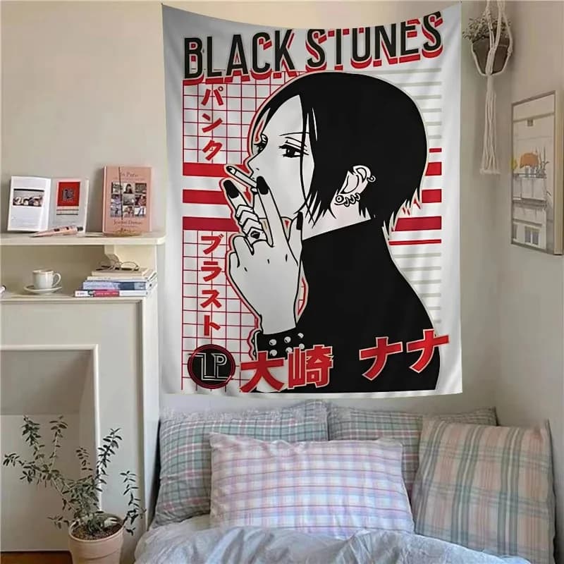 VIKAMA Hippie Style Japanese Classic Anime Tapestry | Poster Wall Art | Aesthetic Home Decor for Living Room Dorm Bedroom