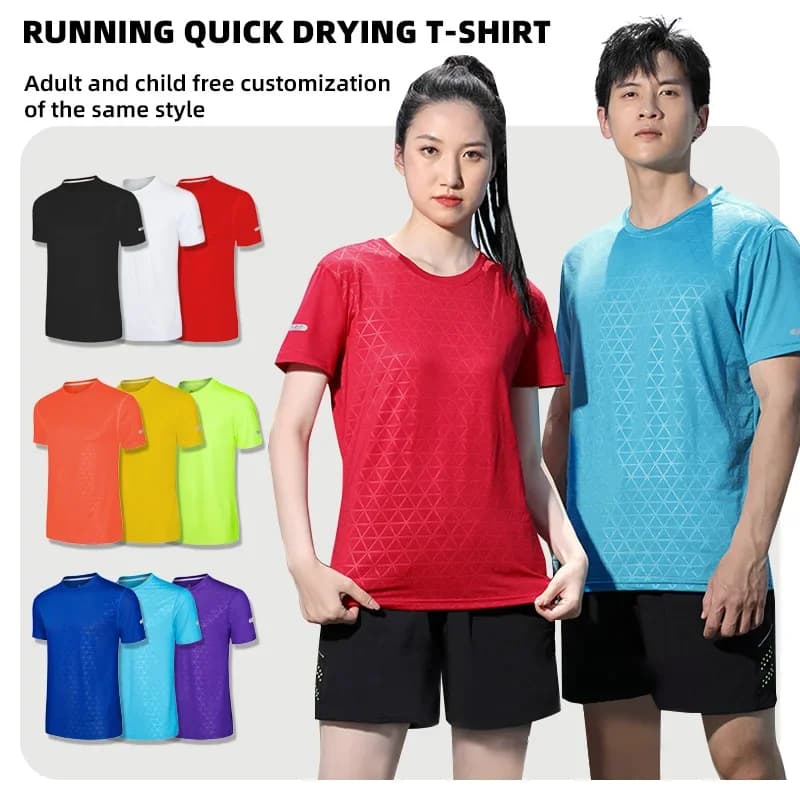 Men Short Sleeve Running Sportswear Shorts Fitness Clothes Ice Silk Quick Drying T-shirt Suit Tracksuit Gym Sports Training Sets