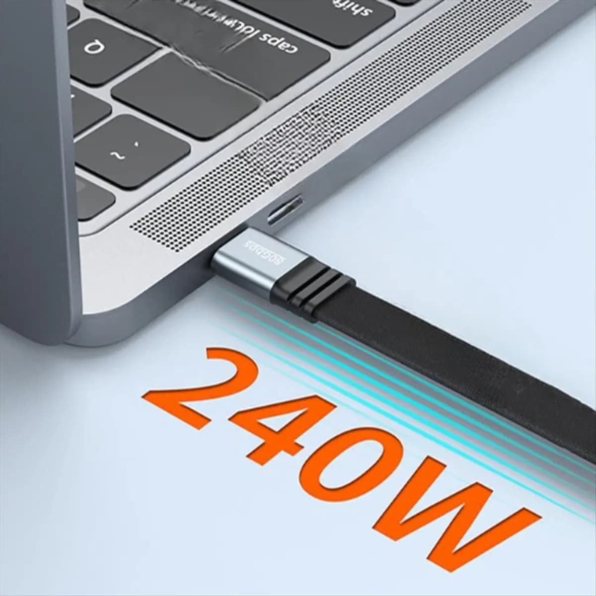 SWXF USB4 Dual Type-C Full-Function Data Cable 80Gbps Power Bank Short Line PD240W Fast Charge 15cm Braided Process