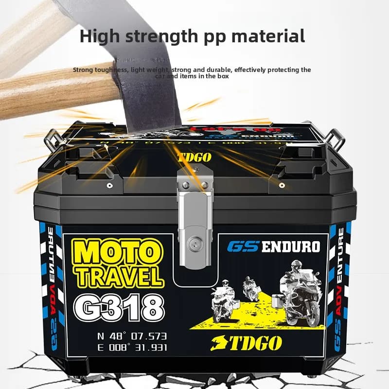 Custodia da carico Voyager 57L - Sistema di archiviazione posteriore espandibile per motocicli e scooter elettrici