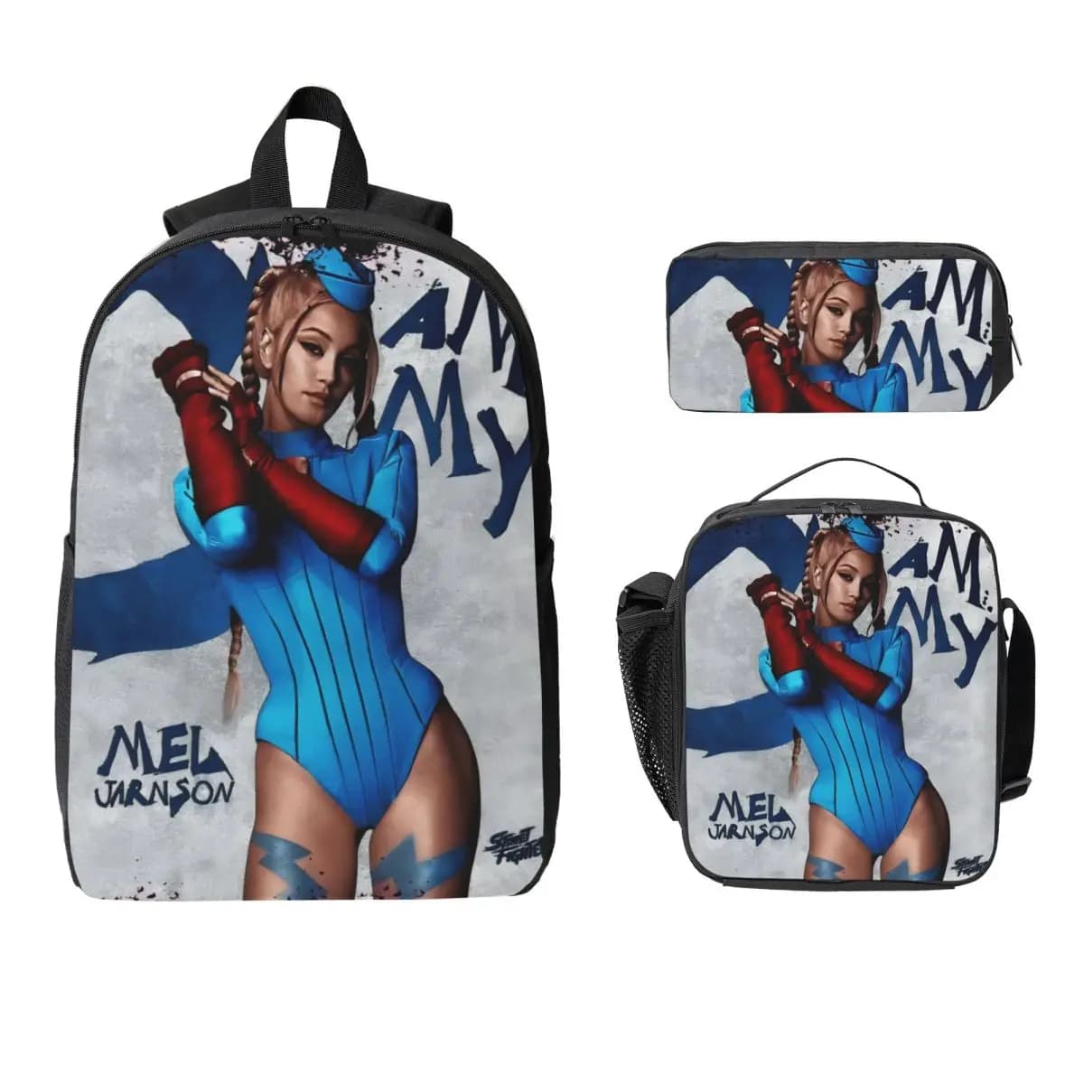 Set Zaino, Borsa Pranzo e Astuccio per Bambini Ispirato al Film Streets Fighters 2026, per Ragazzi e Ragazze